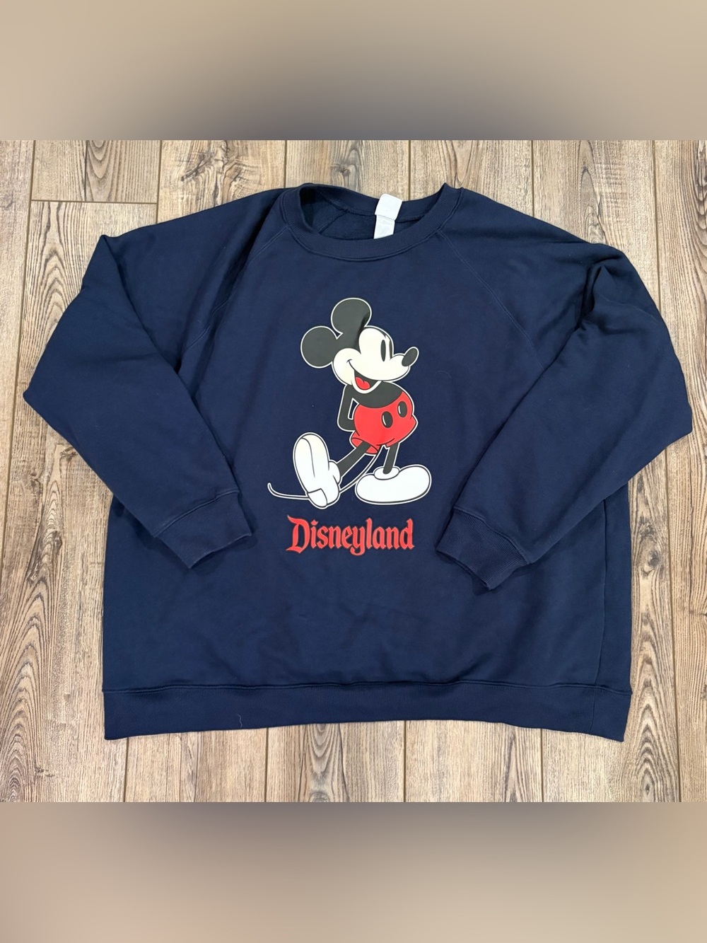 Disney Walt Disneyland Sweatshirt Mens 3XL Blue Mickey Mouse Crewneck Fleece